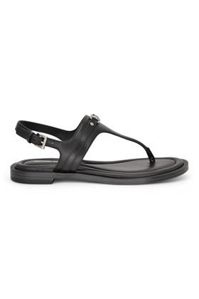 Infradito donna in pelle colore nero. MICHAEL KORS | 40S5MAFS4L-NERO